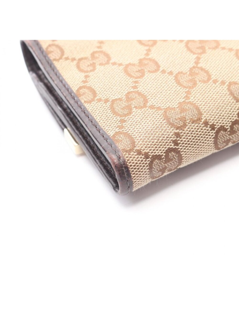 ★SOLD★ Gucci Bifold Wallet GG Canvas Beige Brown Zip - Picture 9 of 13